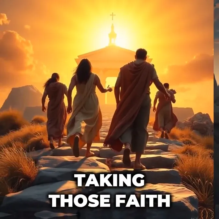 Lepers taking steps towards their healing